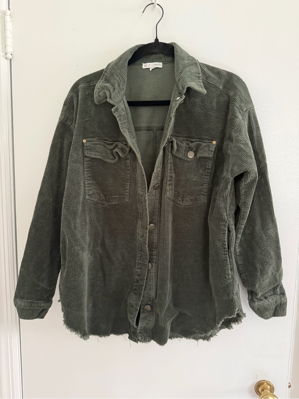 Baltic Born Greeley Corduroy Jacket Deep Green